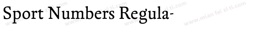 Sport Numbers Regula字体转换